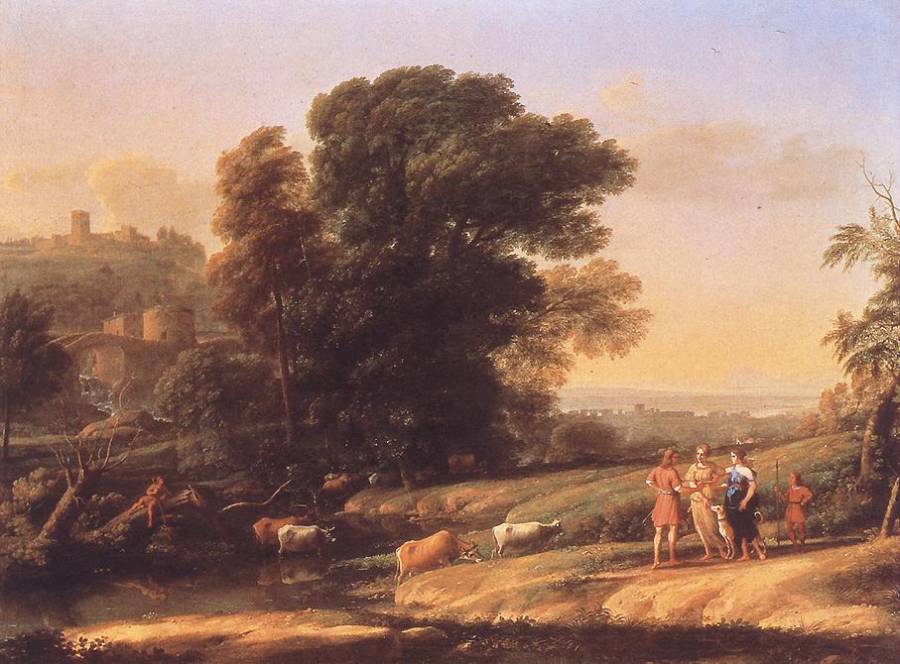 Lorrain Claude - Paysage avec Cephalus et Procris reunis par Diane.jpg